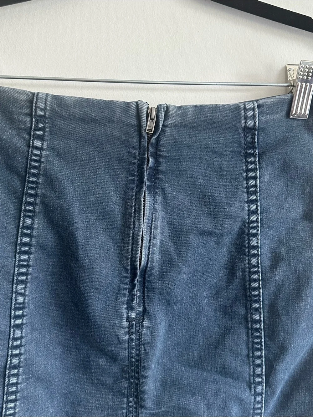 Free People Modern Femme Mini Skirt in Westminster Blue